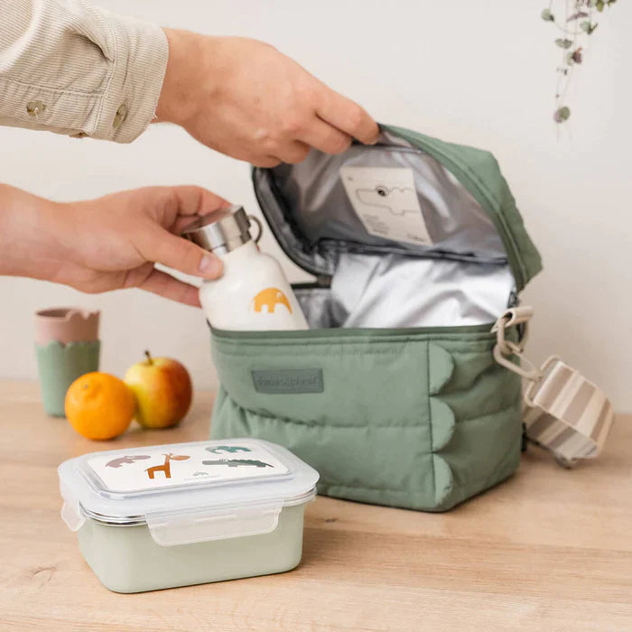 Caja de Metal para Almuerzo Deer Friends - Verde | Done by deer