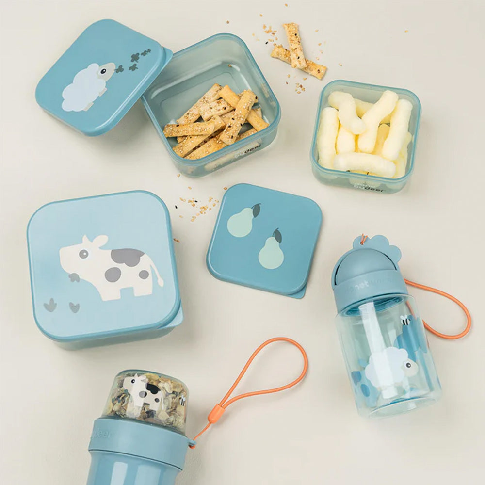 Set 3 Cajas para Snack Tiny Farm - Azul | Done by deer