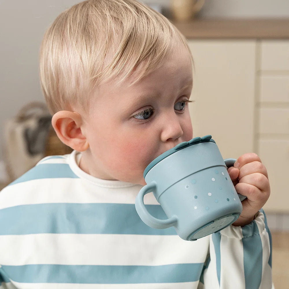 Vaso con Boquilla Foodie Happy Dots - Azul