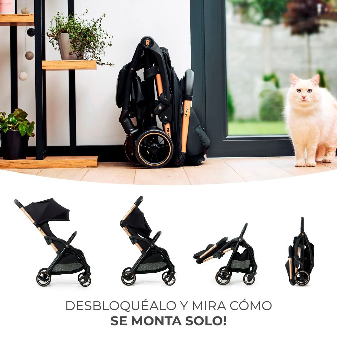 Coche de Paseo Apino - Raven Black | Kinderkraft