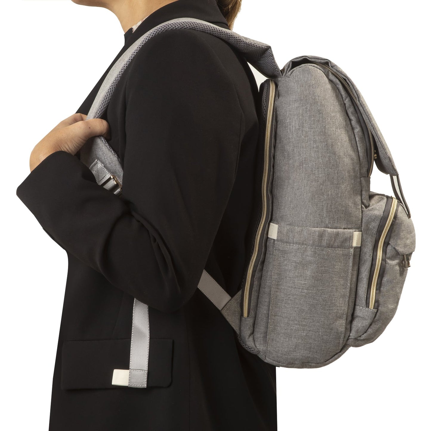 Mochila Pañalera - Gris | Bebesit