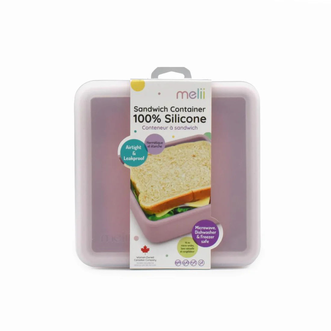 Contenedor de Silicona para Sandwich - Rosado | Melii