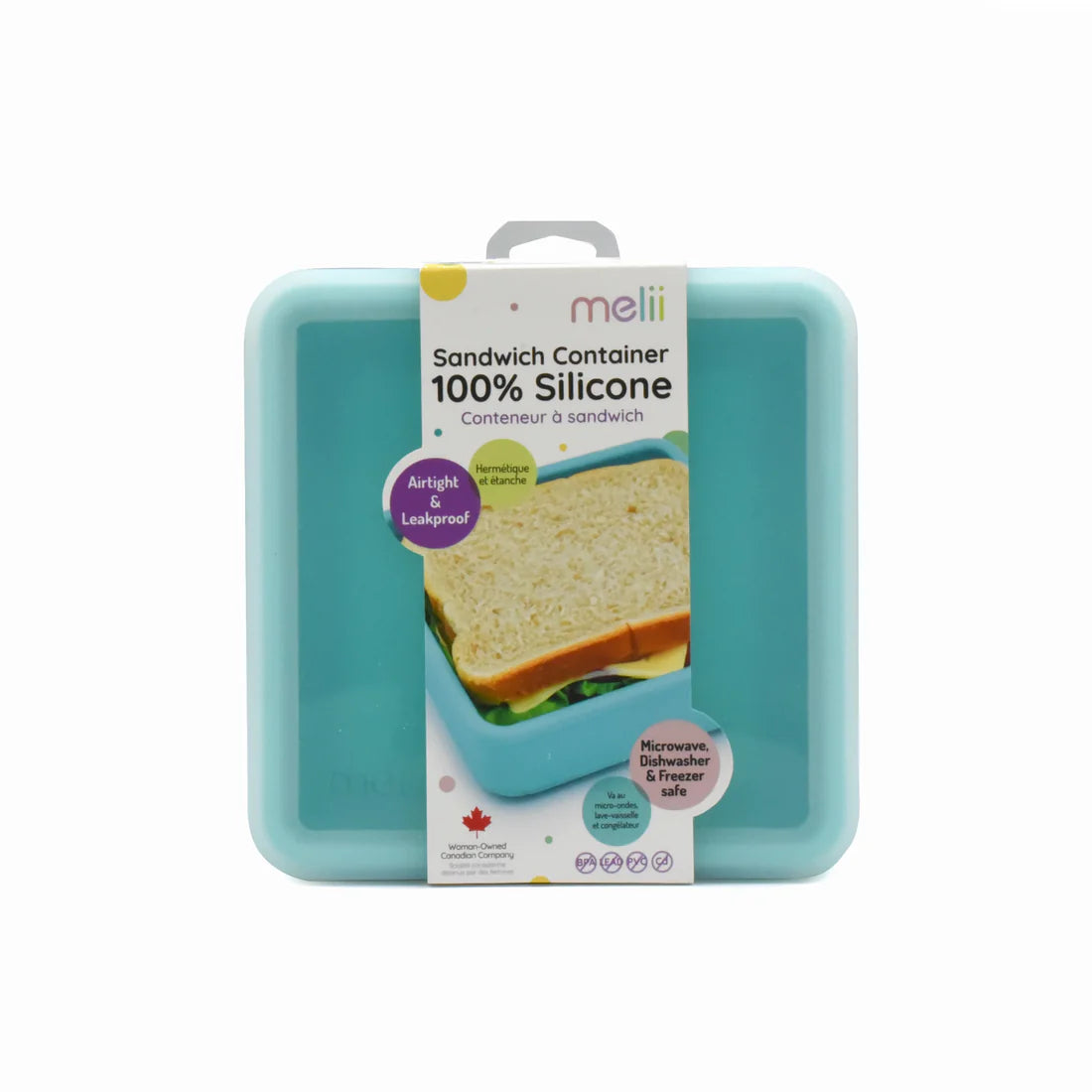 Contenedor de Silicona para Sandwich - Azul | Melii