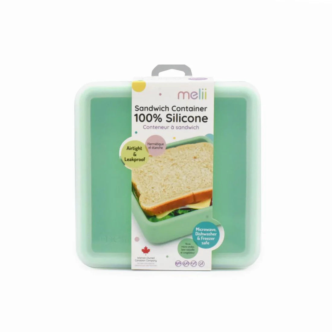 Contenedor de Silicona para Sandwich - Menta | Melii