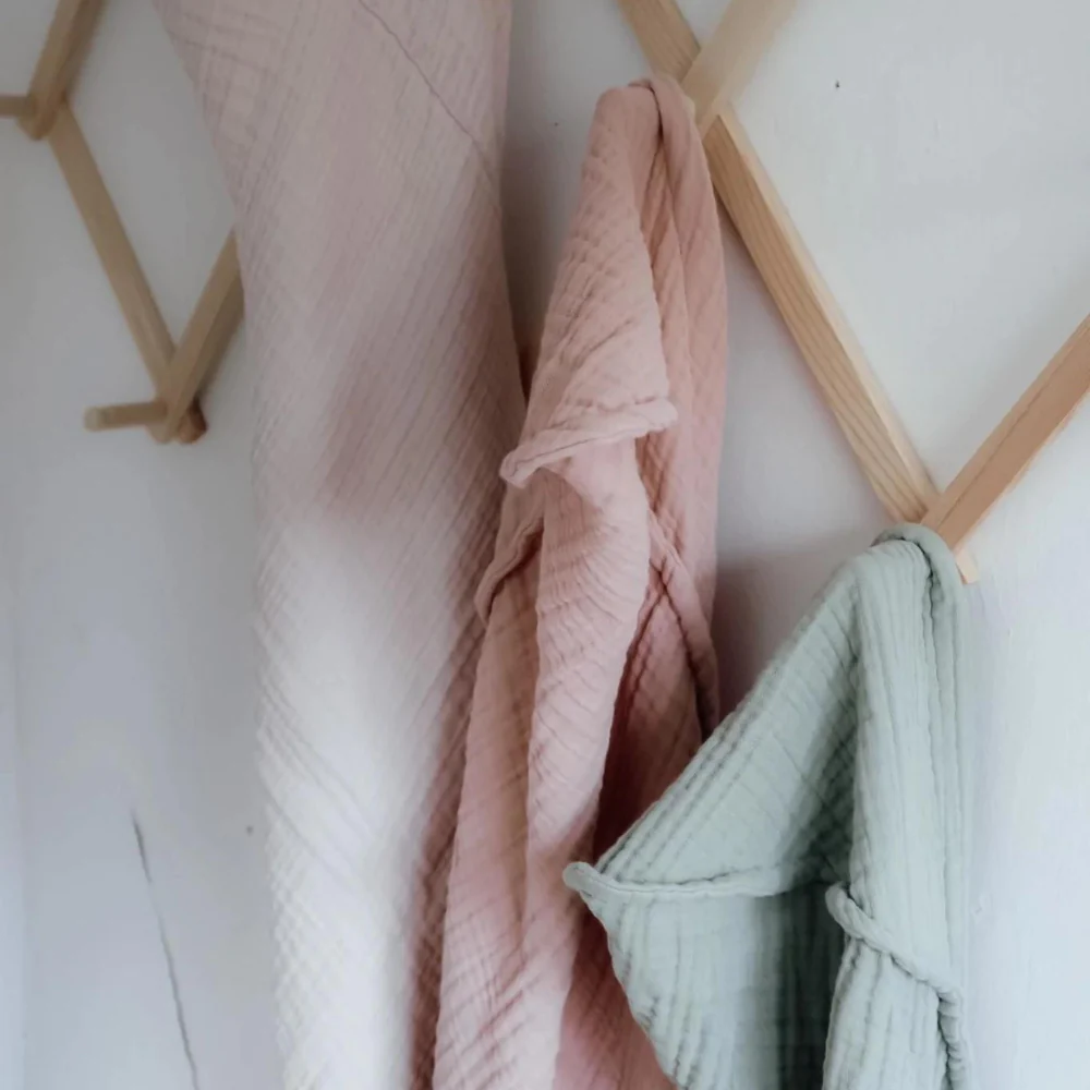 Toalla de Baño de Muselina 100% Algodón Orgánico - Crema | Natruba