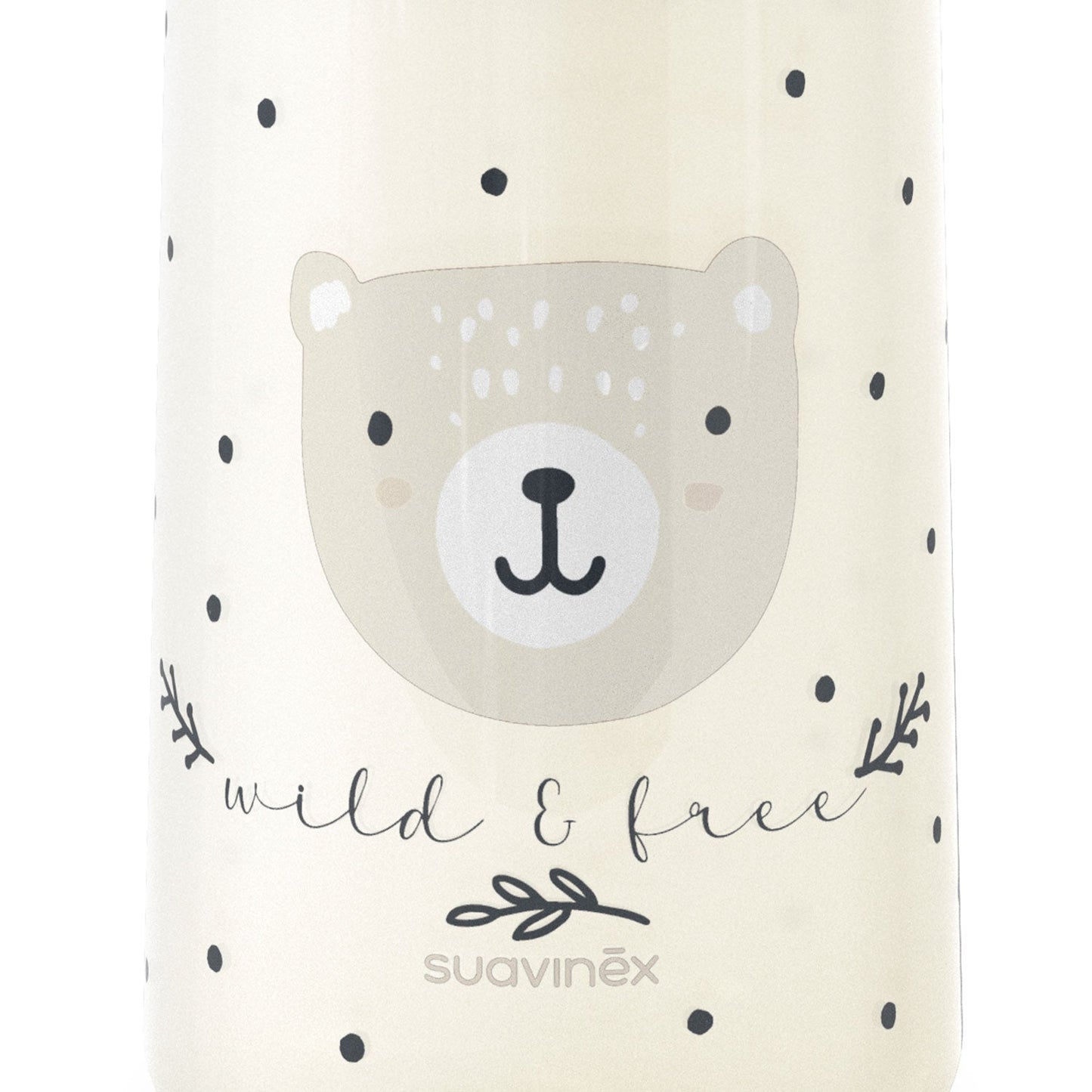 Mamadera de Silicona Flujo Medio con Tetina Fisiológica Wild - Beige - 270ml | Suavinex