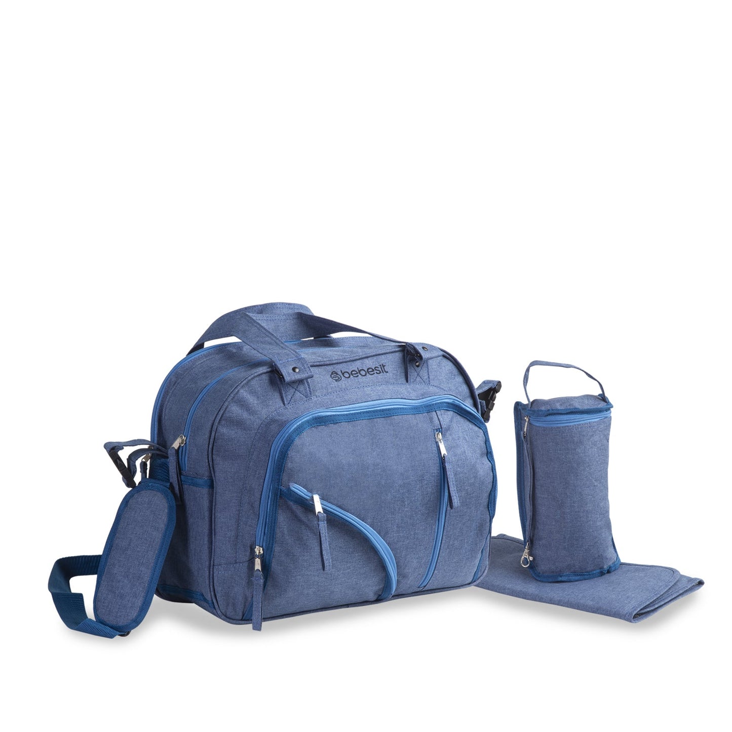Bolso Maternal - Azul Melange | Bebesit