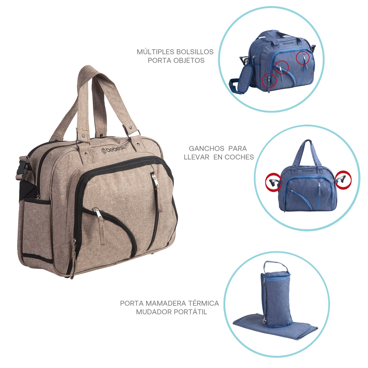 Bolso Maternal - Gris | Bebesit