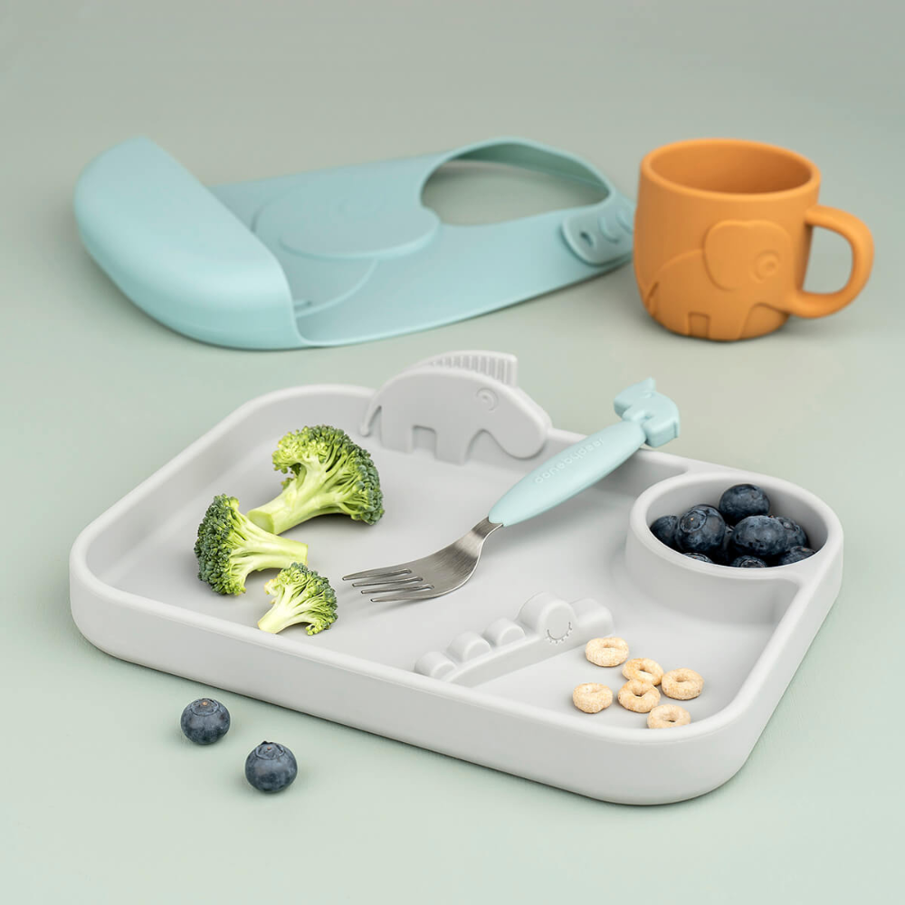 Plato con Compartimientos Peekaboo Deer Friends - Gris | Done by deer