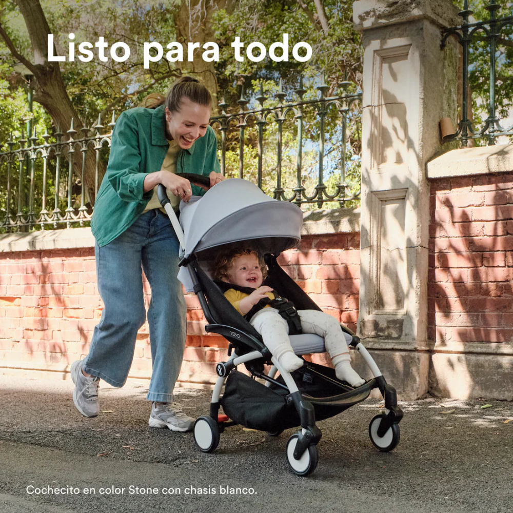 Coche Completo Stokke® YOYO³ – Chasis Negro + Asiento 6+ - Cebra | YOYO by Stokke