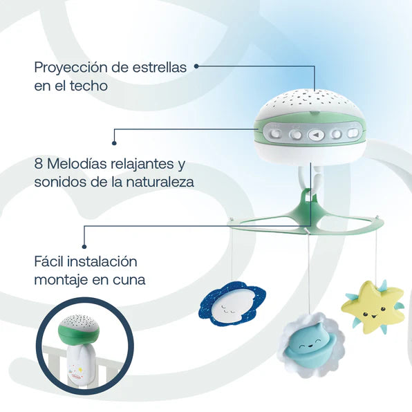Móvil Proyector Musical 3 en 1 - Verde | Infantino