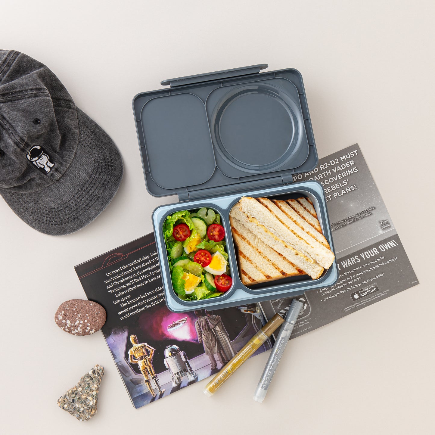 OmieBox UP® – Lonchera Térmica Infantil con Termo Integrado - Graphite | Omie