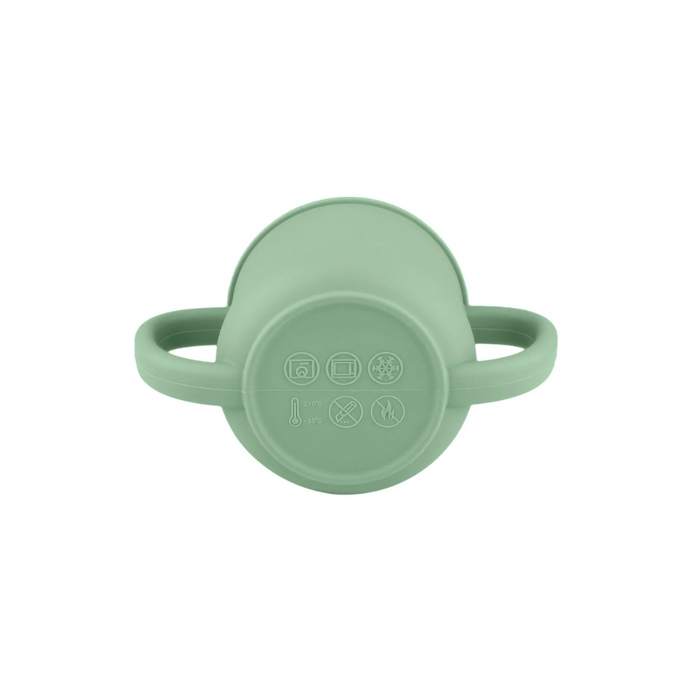 Vaso 2 En 1 Con Asas - Verde | Infanti