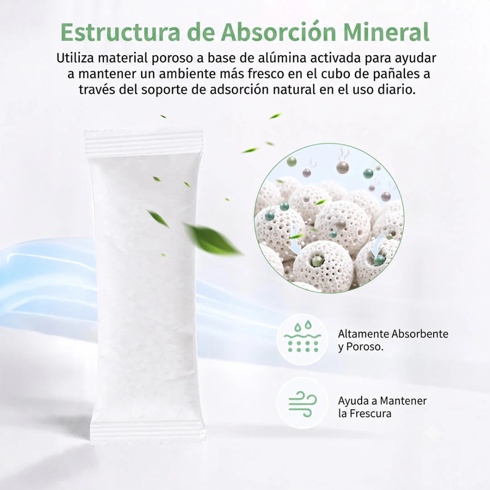 Desodorizante para Basurero de Pañales - Set de 4 Packs | MomCozy