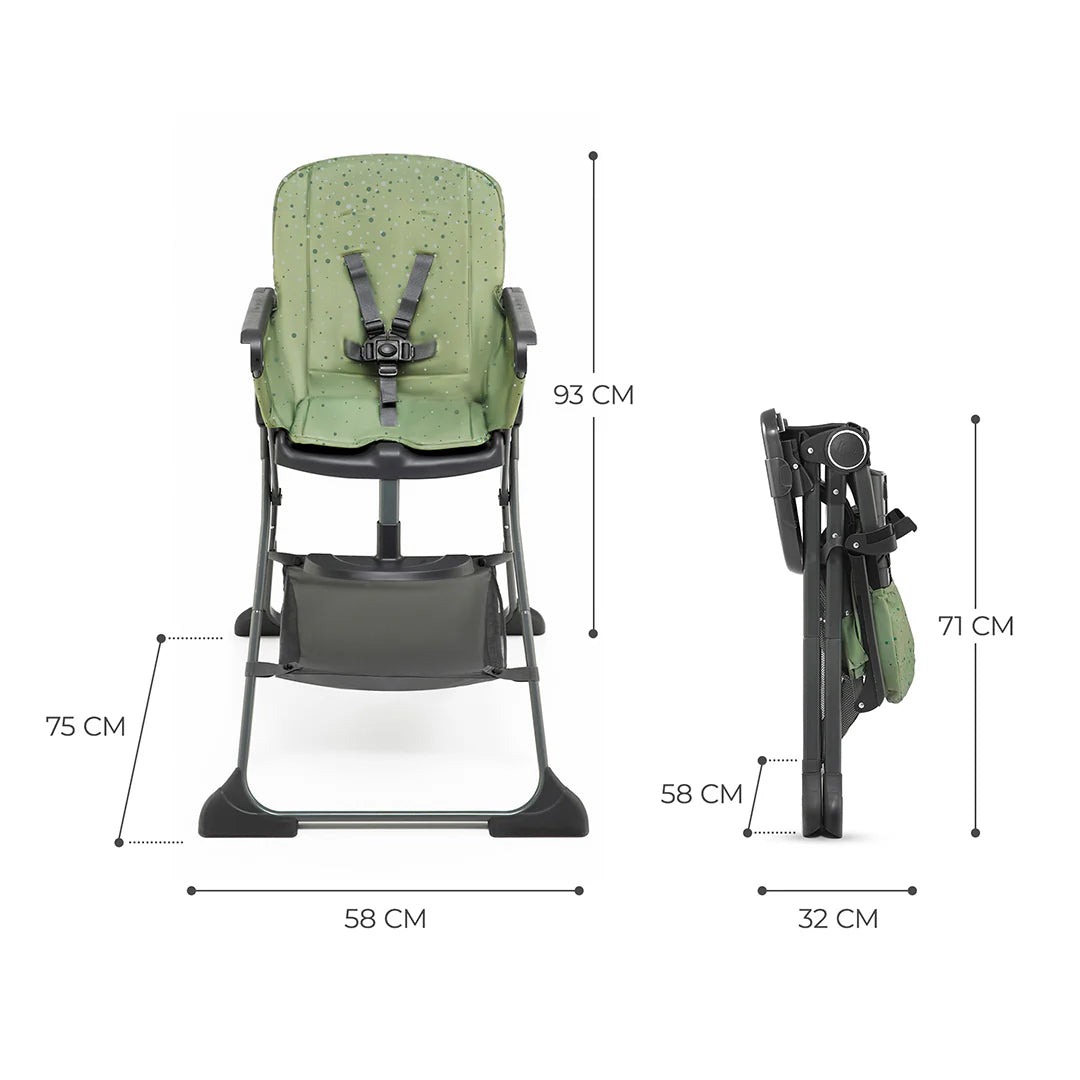 Foldee Folding Highchair - Green