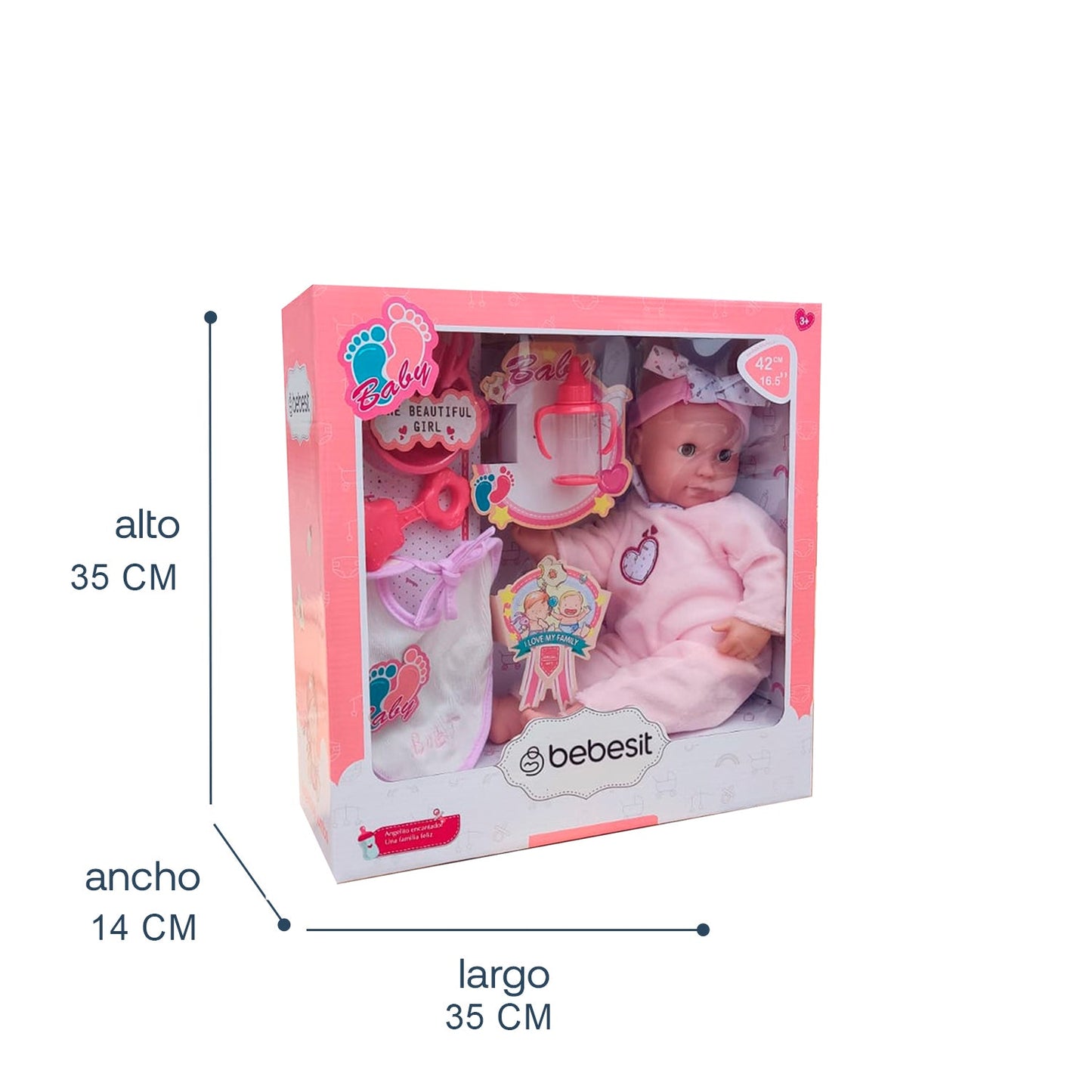 Muñeca Bebé 42 cm con Accesorios - Luna | Bebesit