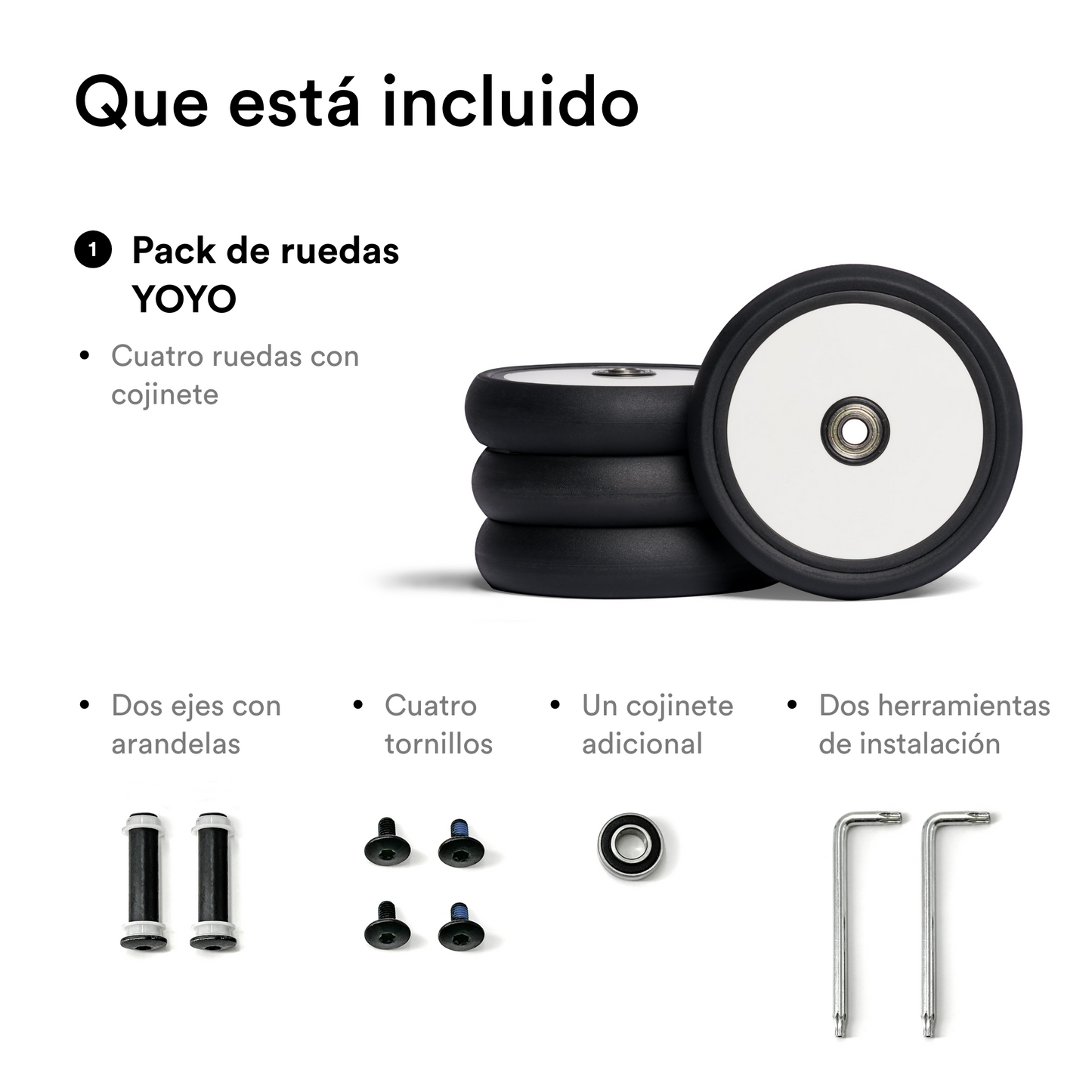 Pack de 4 Ruedas de Repuesto para Coche Ultracompacto Stokke® YOYO² | YOYO by Stokke