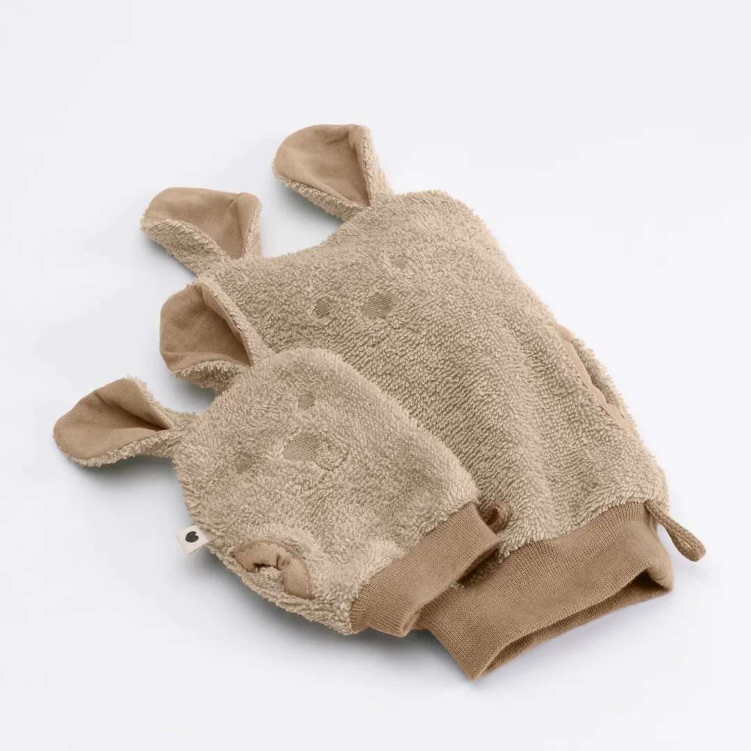 Pack 2 Mitones de Baño Algodón Orgánico - Vanilla | BIBS