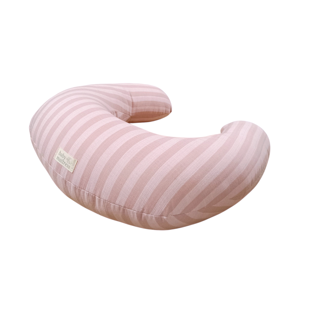 Cojín de Lactancia y Juego - Rosa Rayas | Baby Mattress