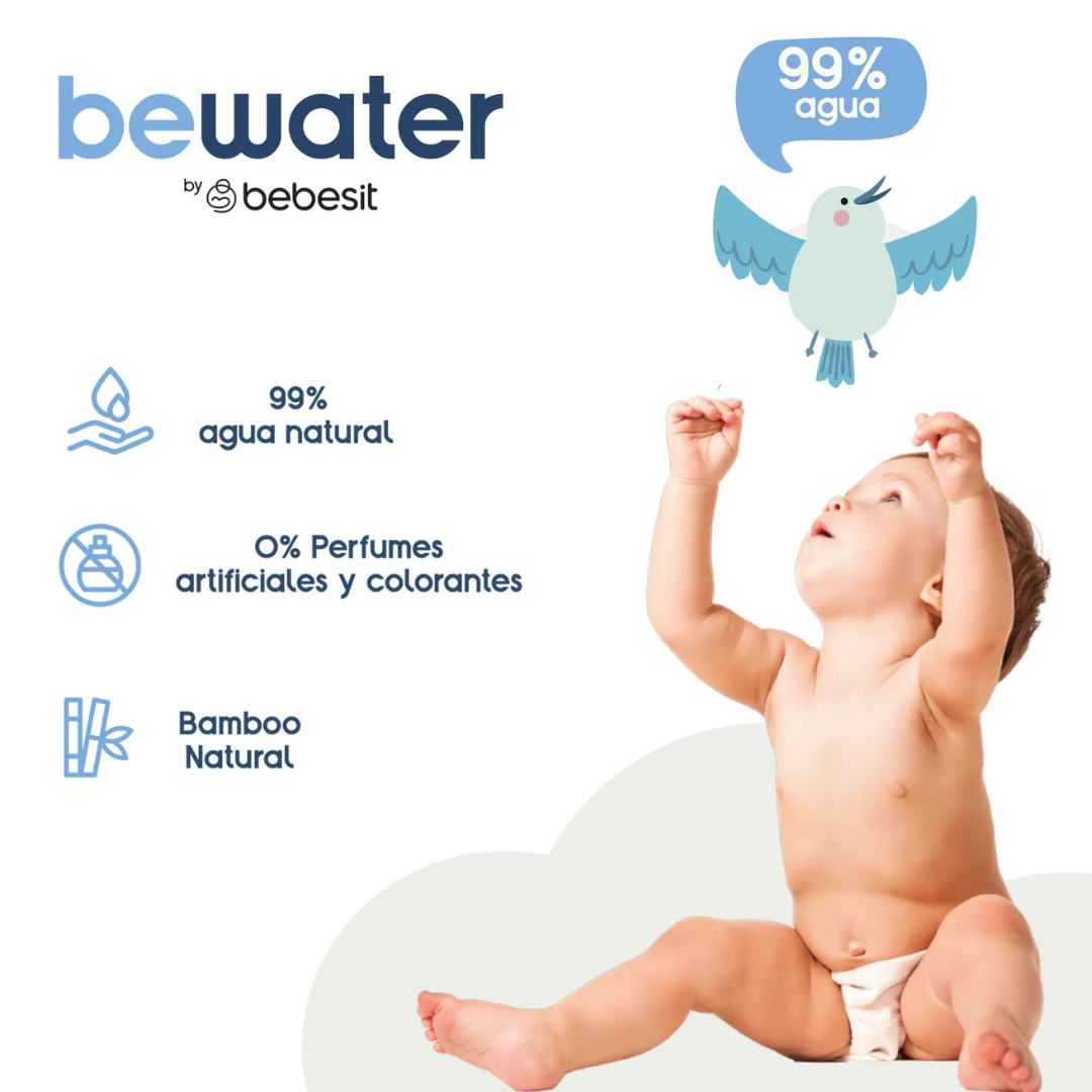 Toallitas Humedas BeWater Pack 4x60 240 unidades | Bebesit