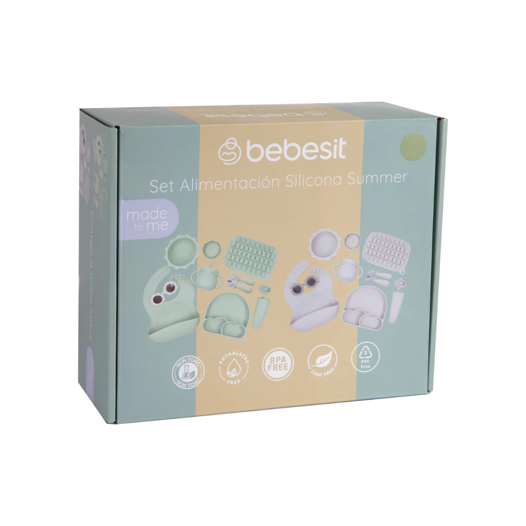 Set Alimentación Summer Silicona - Beige | Bebesit