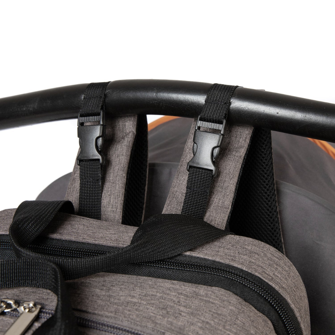 Mochila Maternal 3 En 1, Pañalera, Cuna y Mudador Portátil - Gris | Bebesit