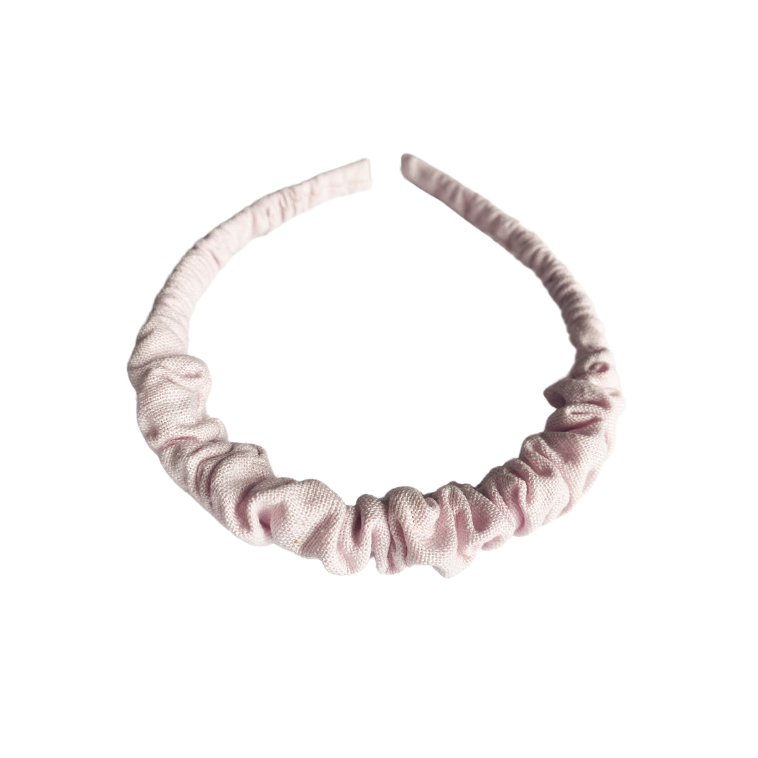 Cintillo Repollito - Lino Rosa Pastel | Caperucita