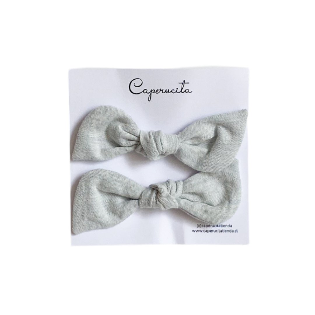 Set 2 Colet Orejitas de Oso - Tamaño S - Celeste Claro | Caperucita