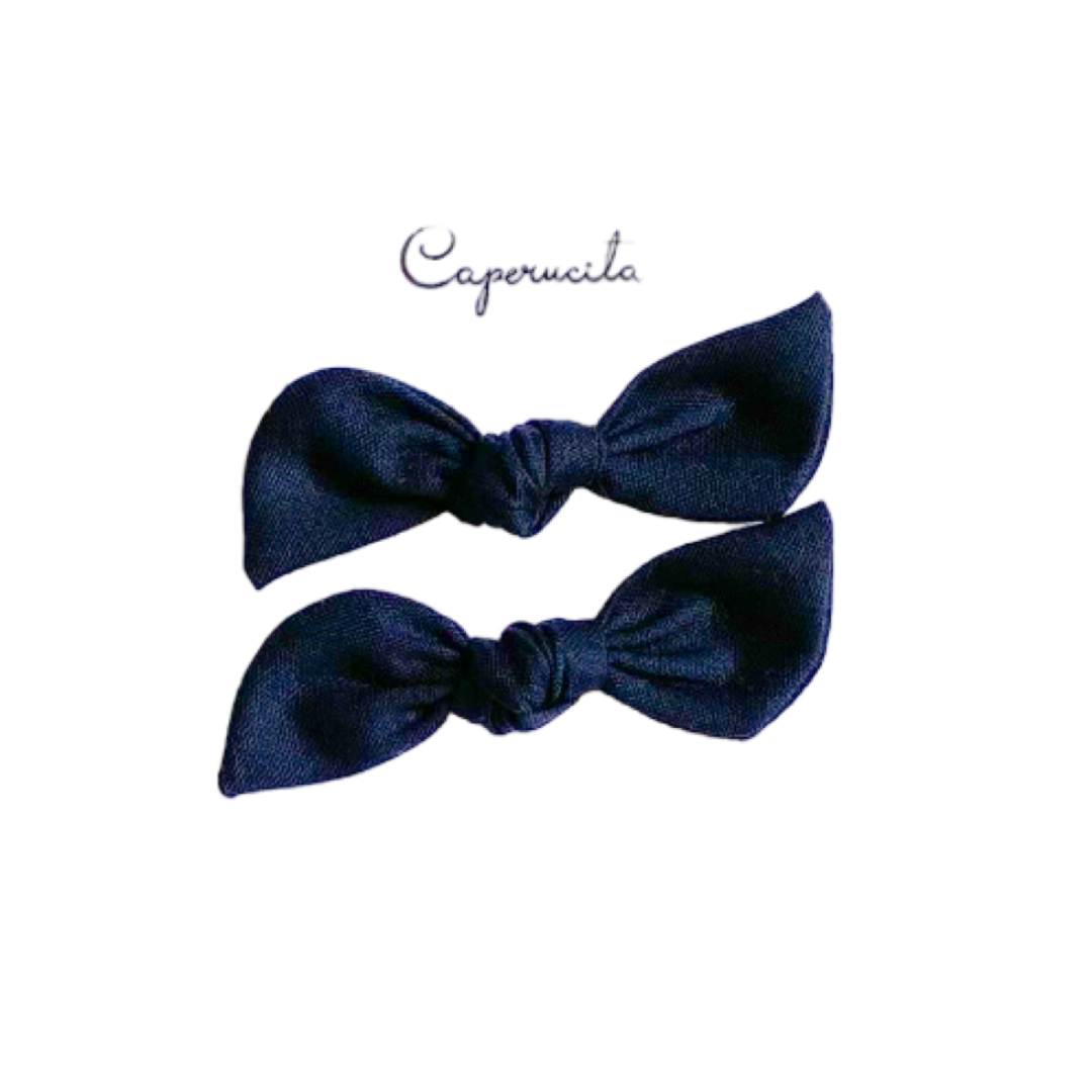 Set 2 Colet Orejitas de Oso - Tamaño S - Azul Marino | Caperucita