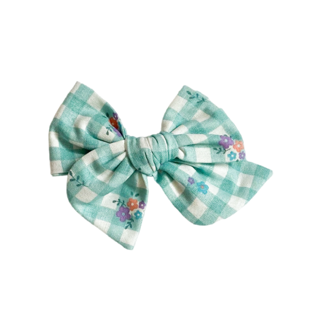 Cinta Tulipán - Tamaño L - Cuadrillé Celeste Florcitas | Caperucita