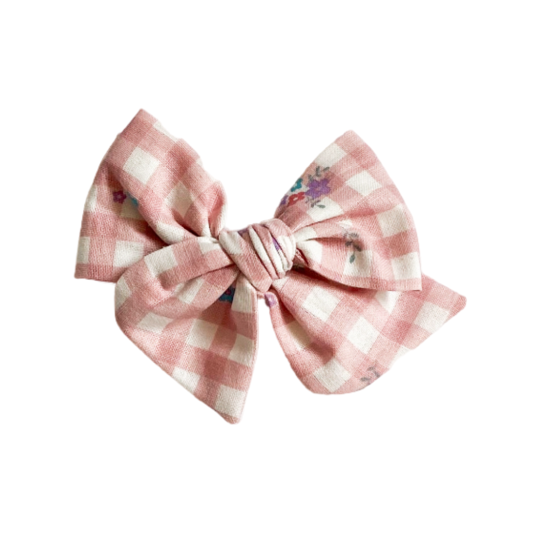 Cinta Tulipán - Tamaño L - Cuadrillé Rosado Florcitas | Caperucita