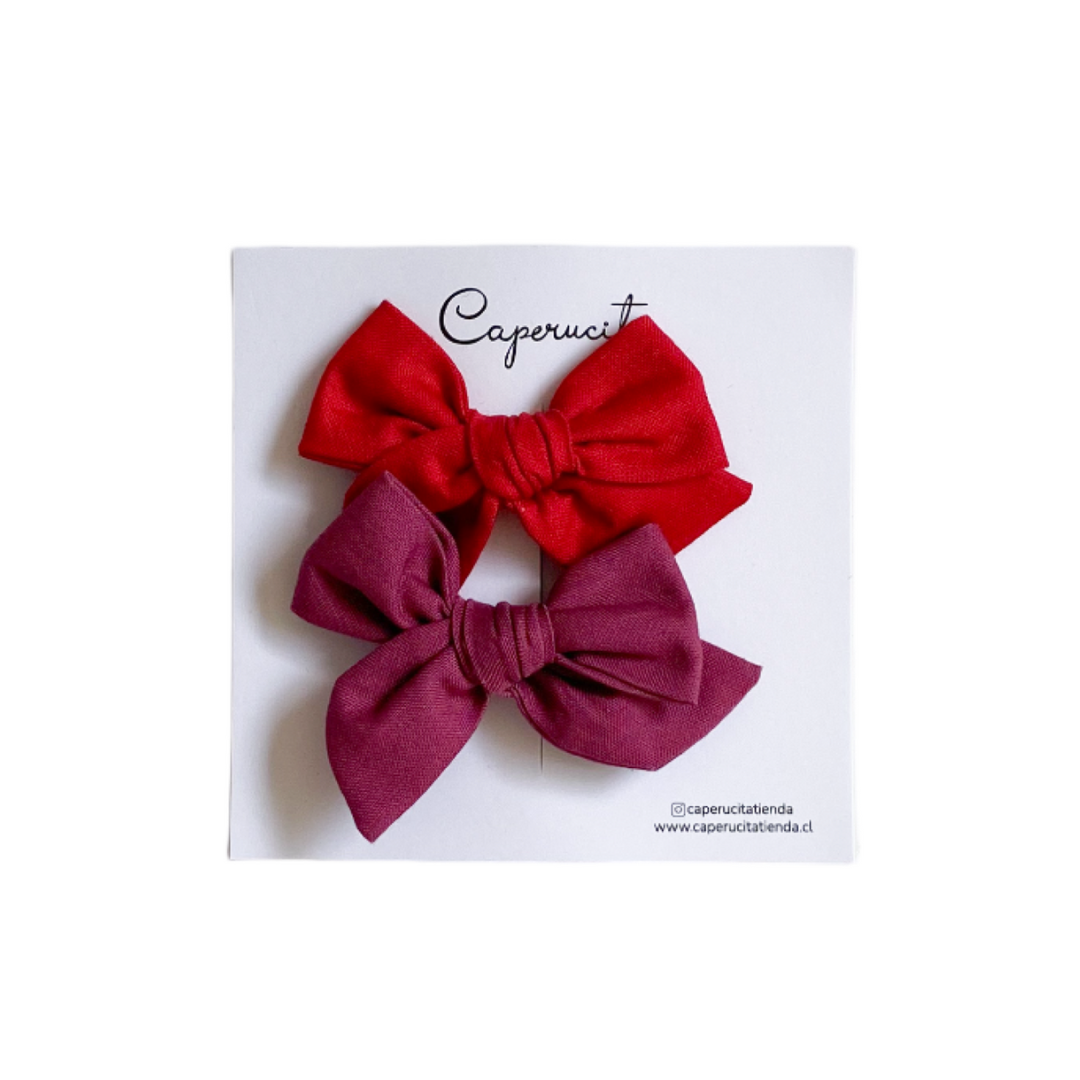 Set Margaritas Chicas - Rojo y Burdeo | Caperucita