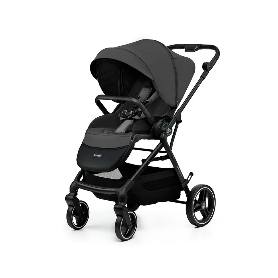 Cochecito 2 En 1 Yoxi Pure Black – Capazo Amplio, Asiento Reversible, Plegado Fácil, Cinturón 5 Puntos, Ruedas Sin Mantenimiento