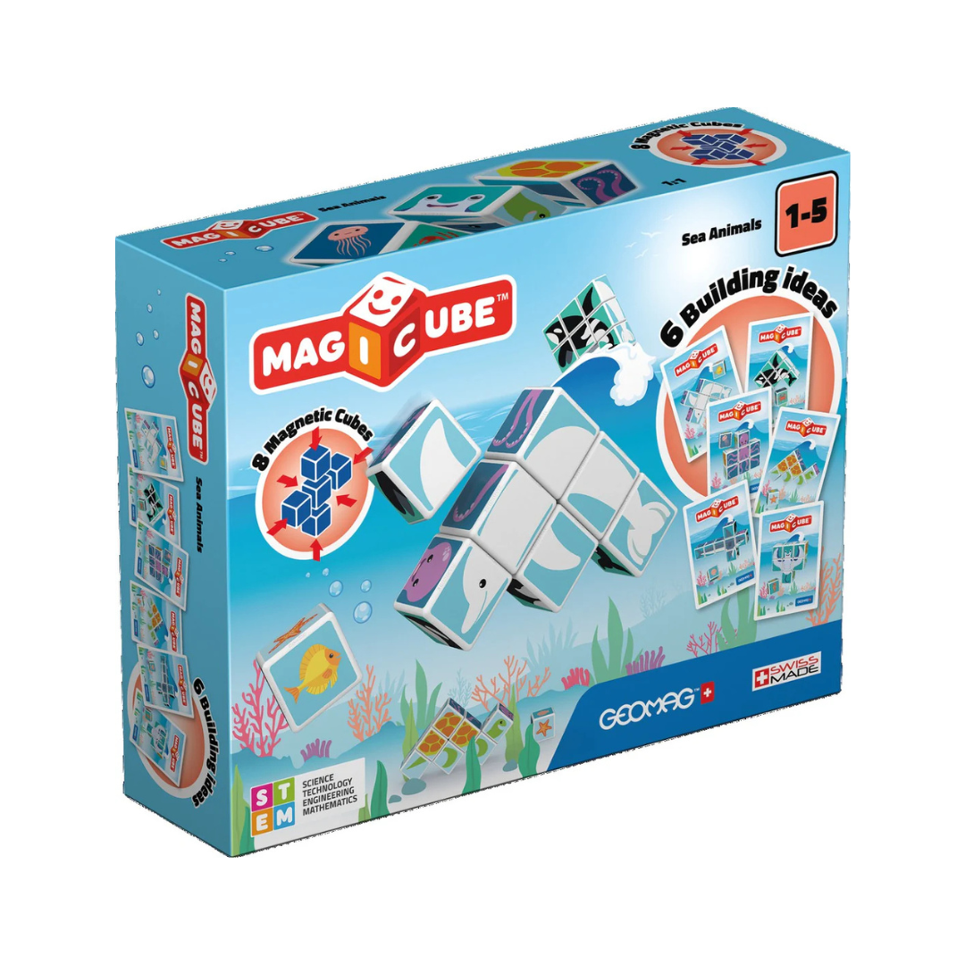 Cubos Magnéticos MAGICUBE - Animales del Mar (8 piezas) | Geomag