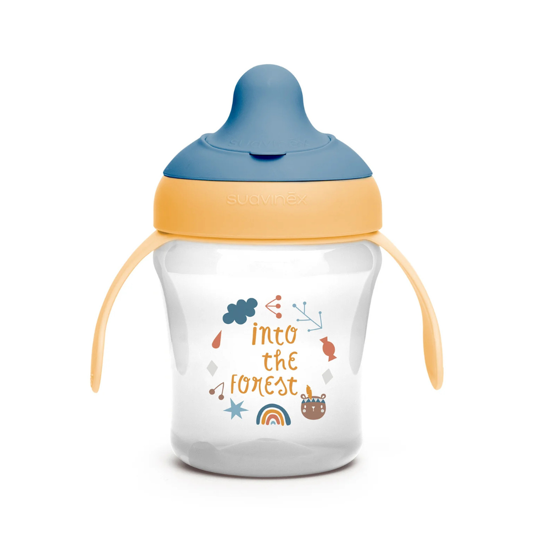 Vaso de Aprendizaje con Asas y Boquilla de Silicona - 200 ml - Amarillo | Suavinex