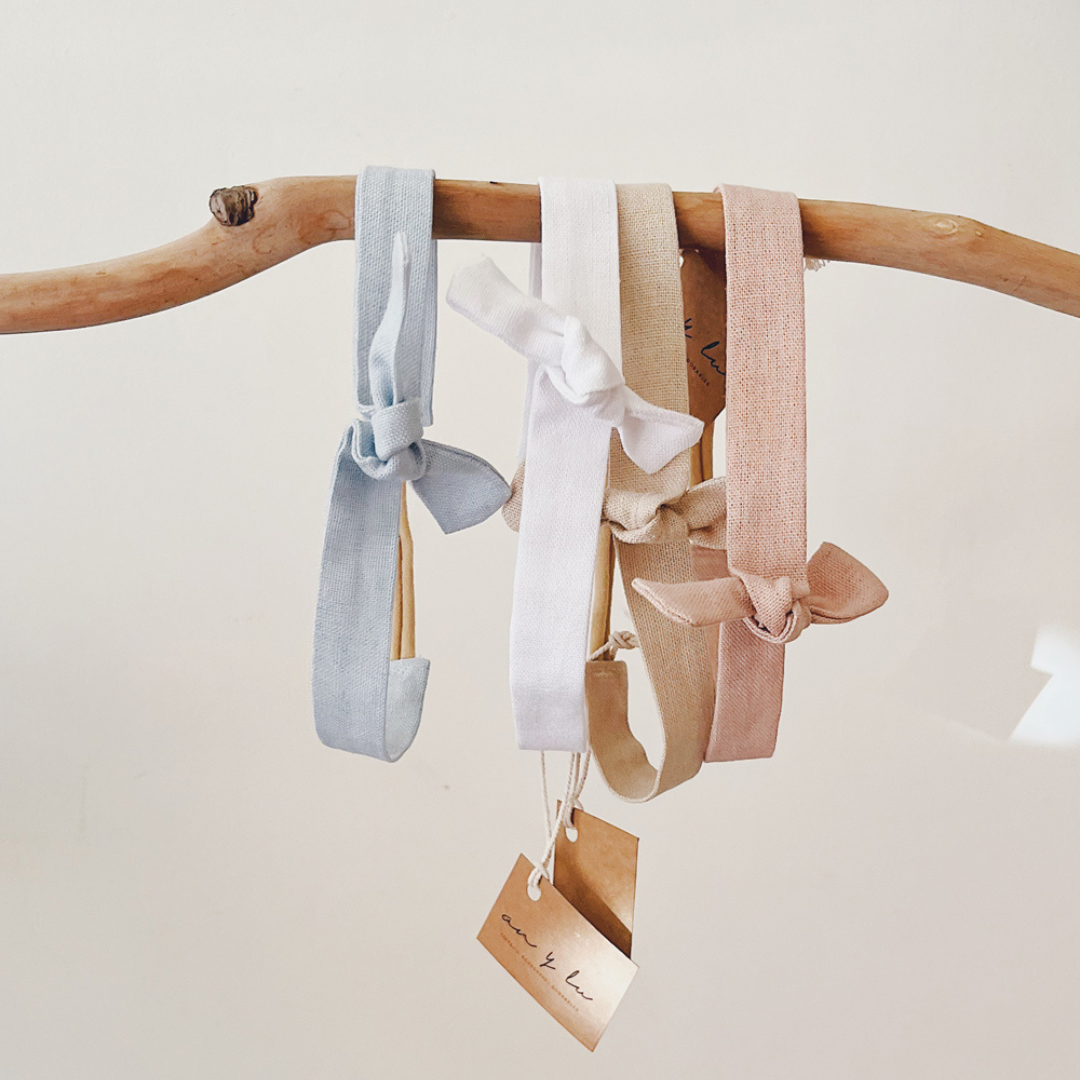 Cintillo para Guaguas - Lino Blanco | An y Lu