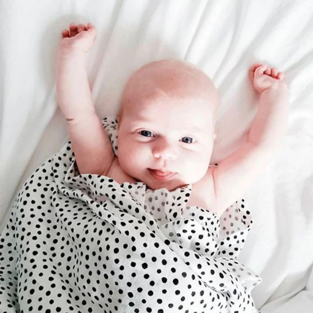 Pack 2 Muselinas Pequeñas - Happy Dots - Gris | Done by deer