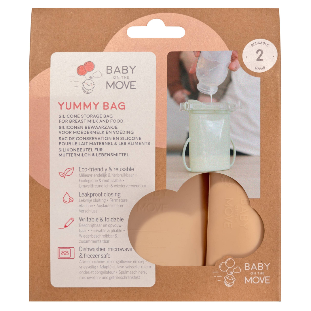Pack 2 Bolsas de Silicona Multifuncionales - Yummy Blush | Baby on the Move