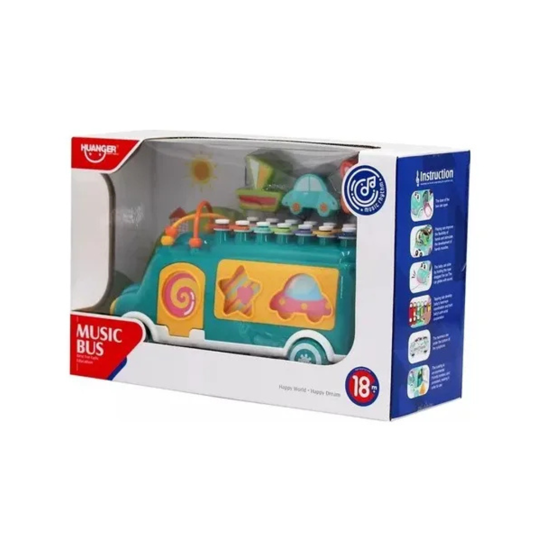 Bus Musical para Niños - Verde | Huanger
