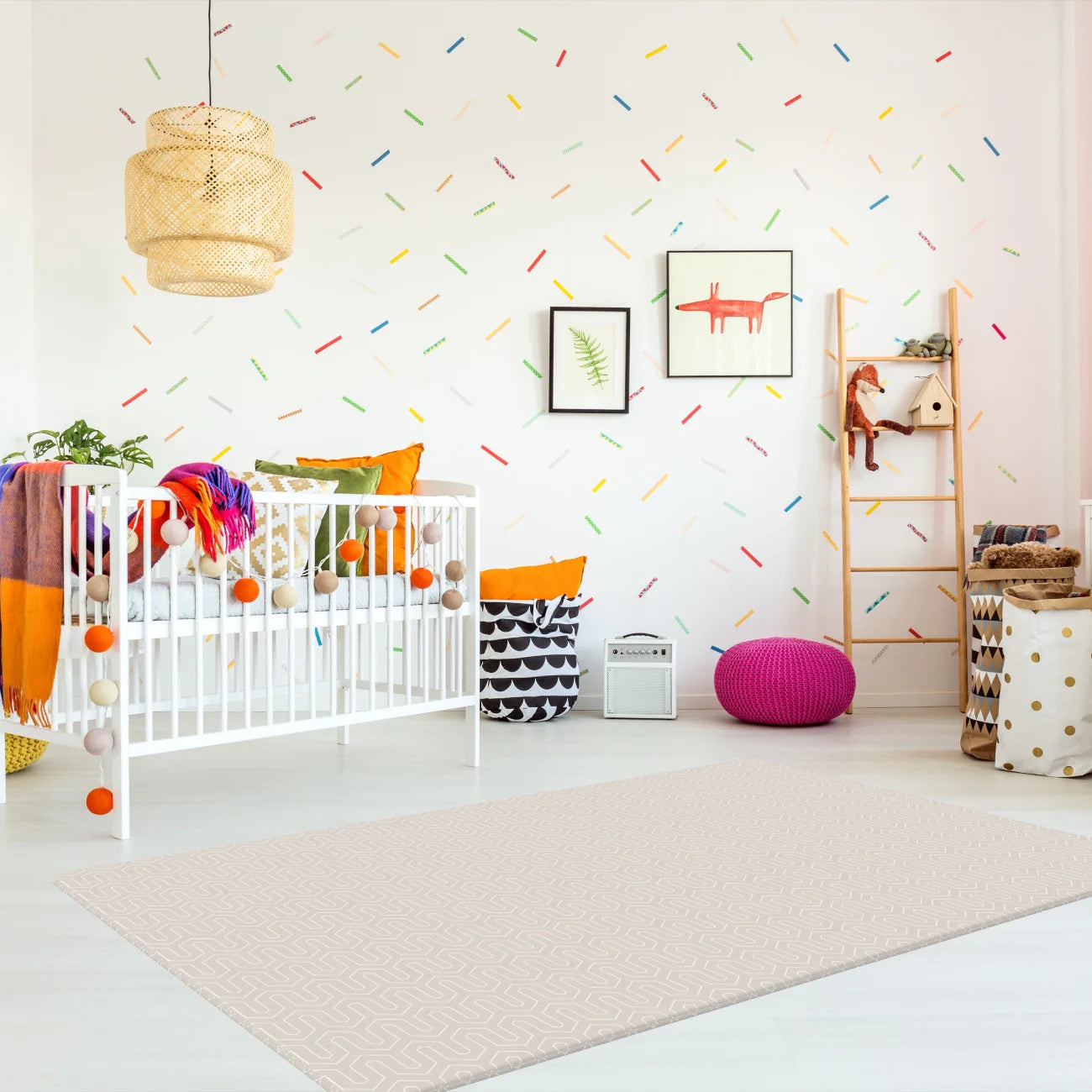 Alfombra de Juego Reversible y Antigolpes - Flores | Oruga Kids