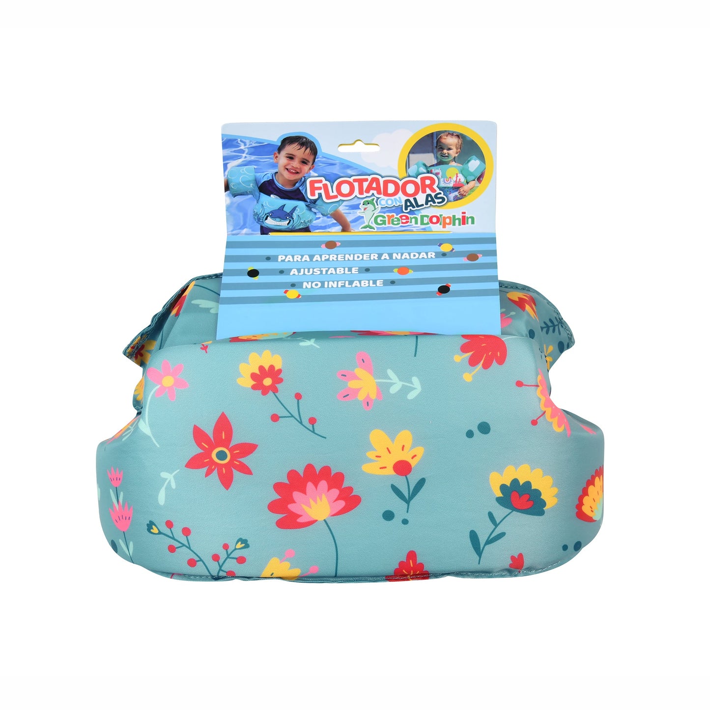 Flotador con Alitas - Flores Celeste | Green Dolphin