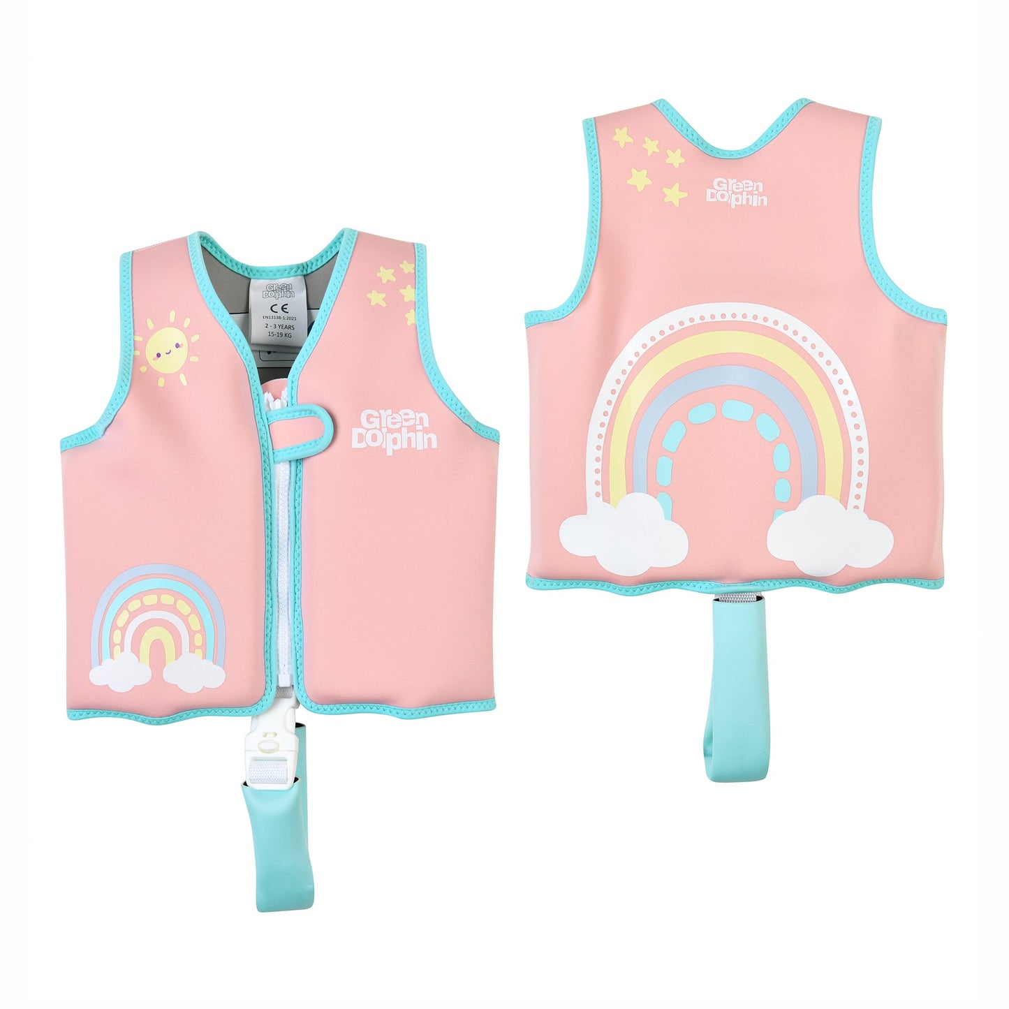 Chaleco Flotador Infantil - Arcoíris Palorosa | Green Dolphin