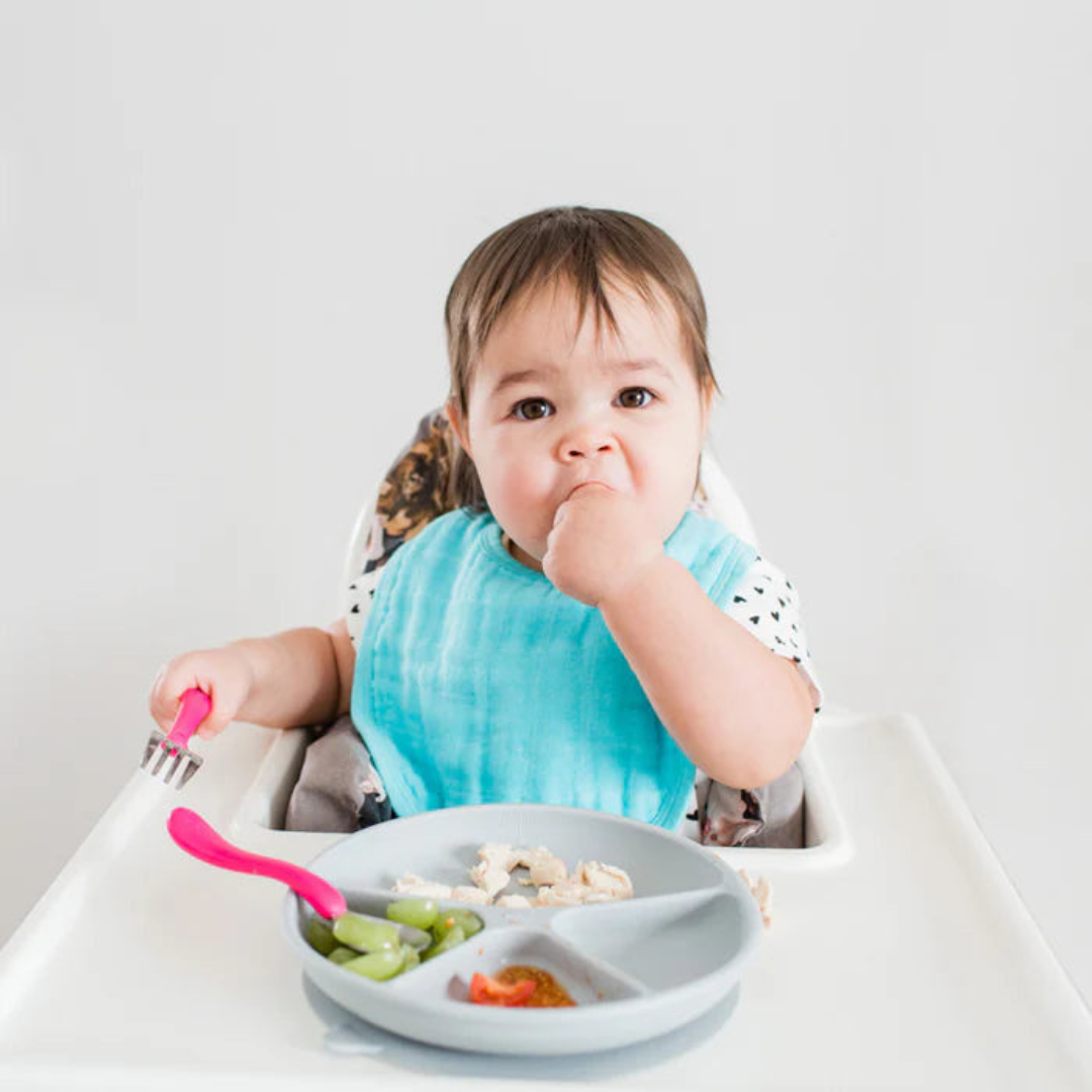 Pack 5 Baberos Muselina Algodón Orgánico - Azul | Green Sprouts