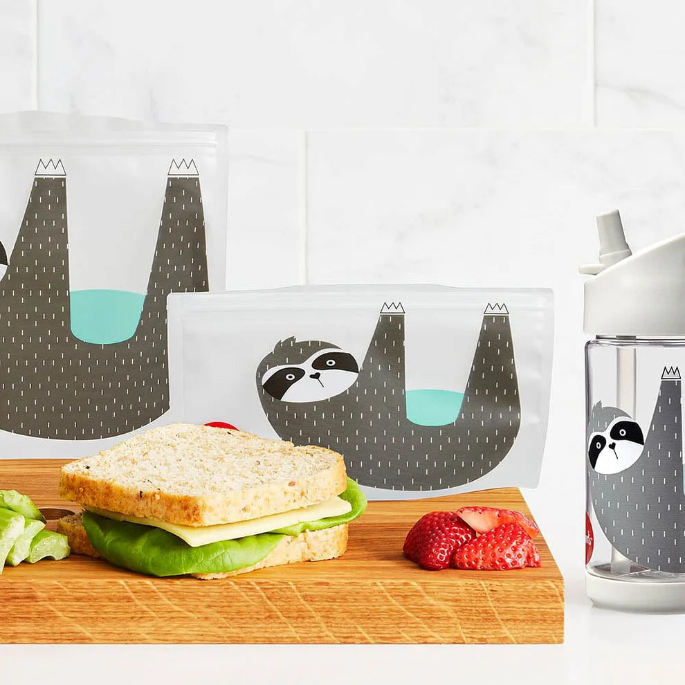 Bolsas Reutilizables para Snack - 2 unidades - Perezoso | 3 Sprouts