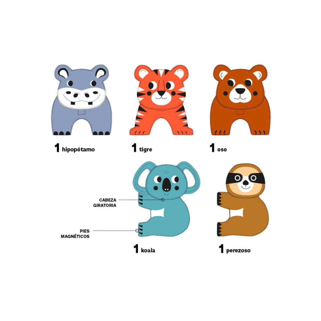 Imanix Animals Wild Savannah - 5 Piezas | Imanix