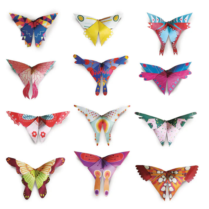Origami Fácil - 12 Unidades - Mariposas | Ludattica
