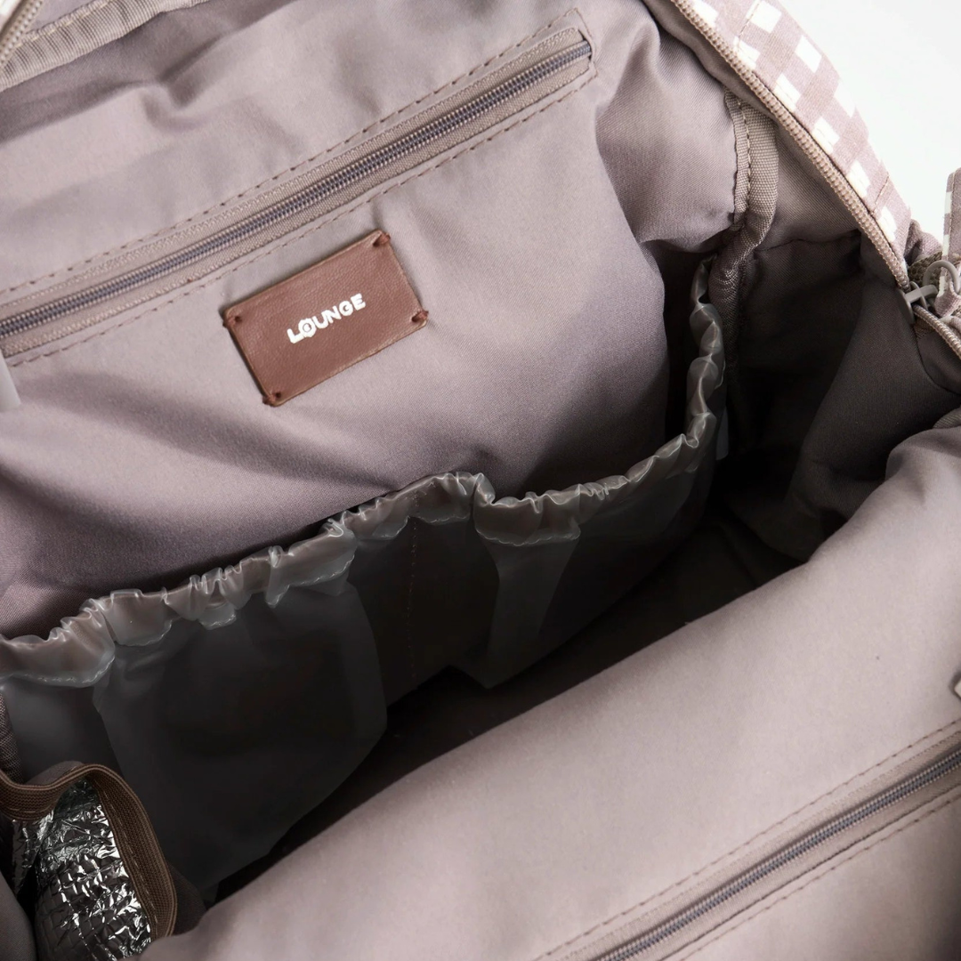 Mochila Maternal Print - Vichy Café | Lounge