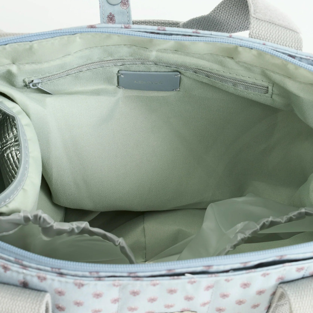 Bolso Organizador Coche - Celeste con Flores | Lounge