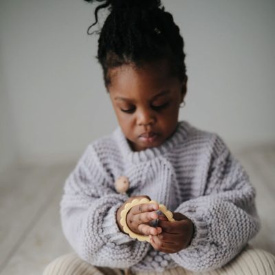 Pack de 3 Pulseras Mordedores de Silicona - Flower - Clay / Dried Thyme / Sunshine | Mushie