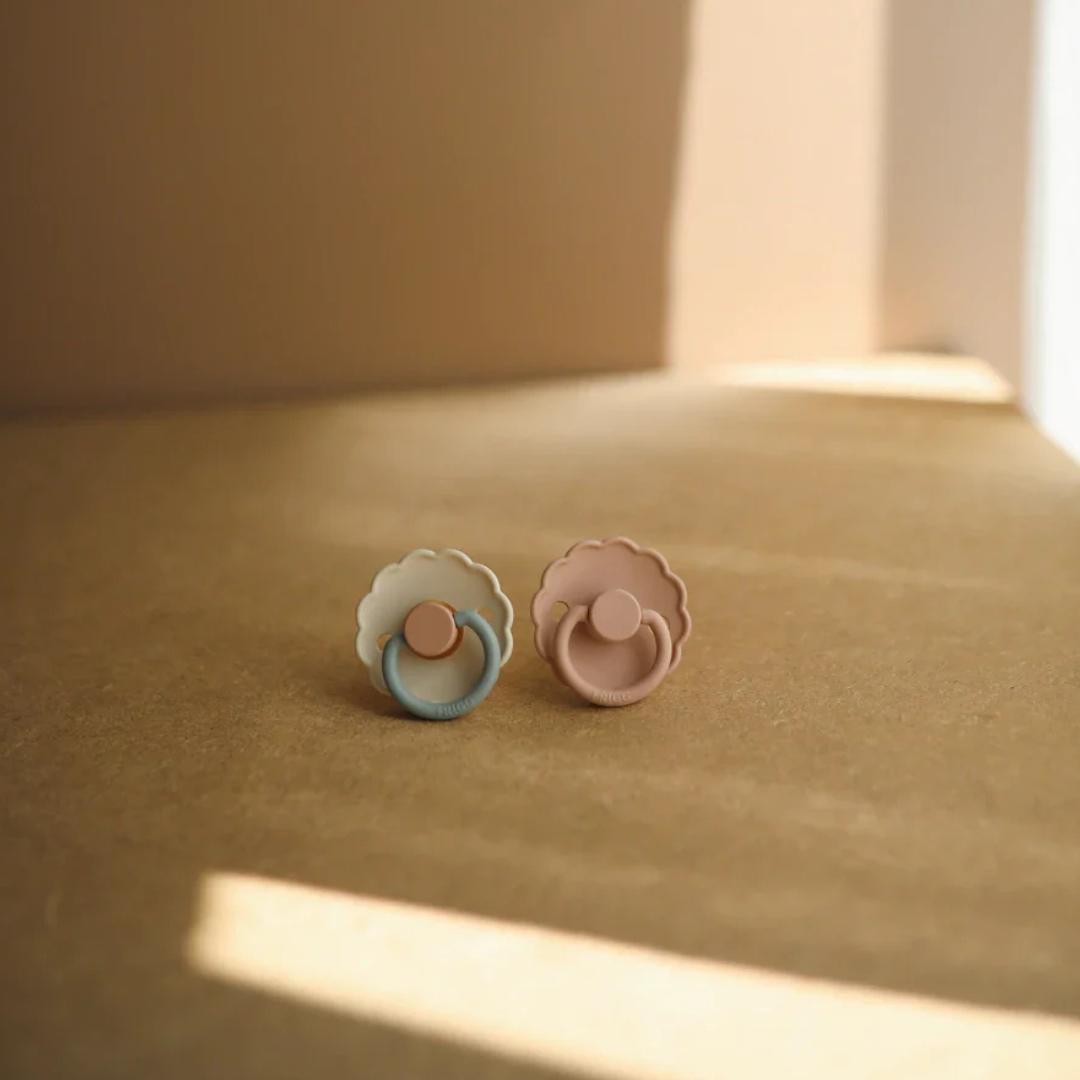Pack de 2 Chupetes de Latex - Daisy - Blush / Cotton Candy | FRIGG